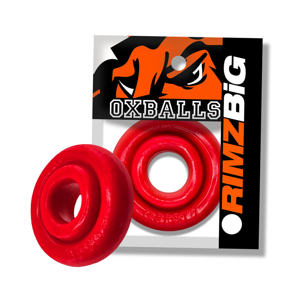 Oxballs Rimz Big Single Ring Cock Ring - Red